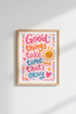 Dopamine Decor Wall Art Print | Pink Positivity Quote Poster | Aesthetic Bedroom Decor