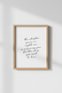 Motivational Quote | Minimalist Black & White Script, Office & Bedroom Wall Art