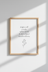 Difficult Roads Quote Wall Art | Minimalist Botanical Black & White, Home Office Art