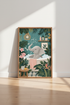 Elephant in Bathtub Wall Art | Tropical Bathroom Decor | Botanical Jungle Poster