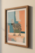 Abstract Zebra Wall Art | Teal & Terracotta Painting | Modern Wildlife Poster