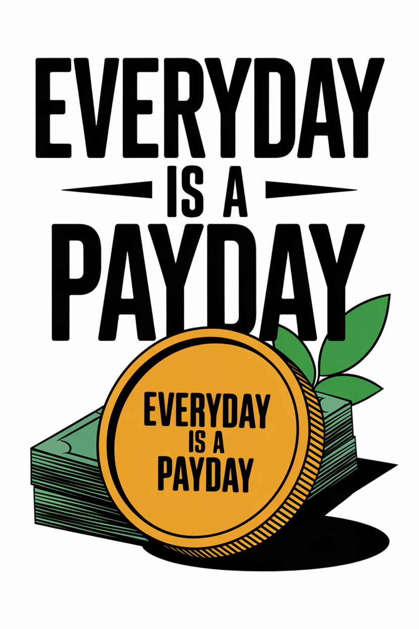 Everyday is a Payday - Motivational Poster - Inspirational Wall Art for Your Home or Office