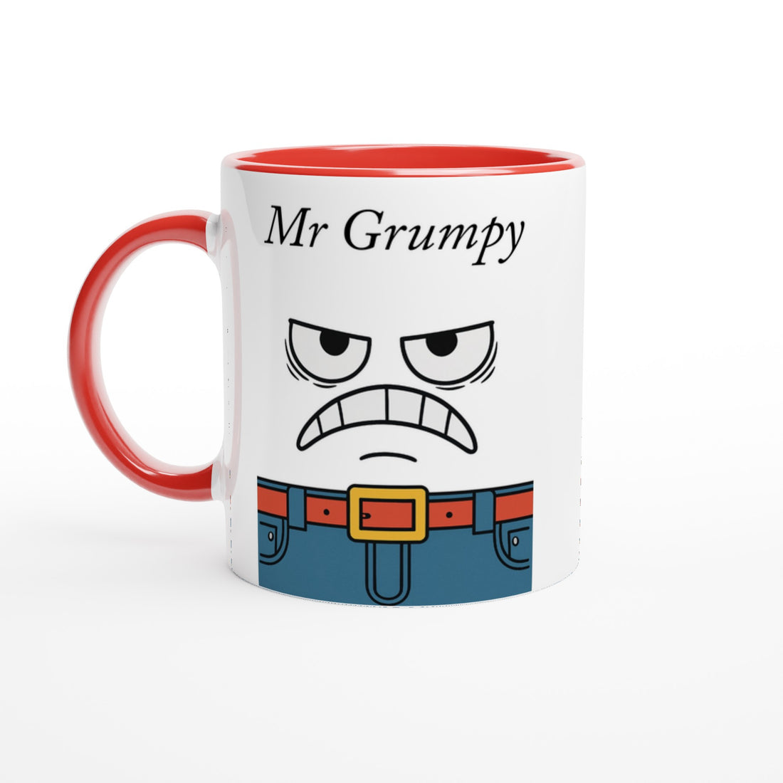 Mr Grumpy Mug – Funny Ceramic Coffee Cup – Gift for Coffee Lovers – Dishwasher &amp; Microwave Safe Ceramic Red