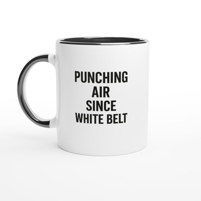Punching Air Since White Belt - Funny Karate Mug for Students &amp; Sensei Gift Ceramic Black