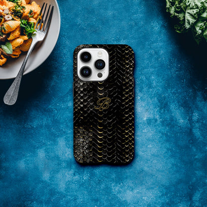 Luxury Dragon Scale Phone Case - iPhone 16, 15 Pro, Samsung S23 | Golden 3D Design iPhone 14 Pro