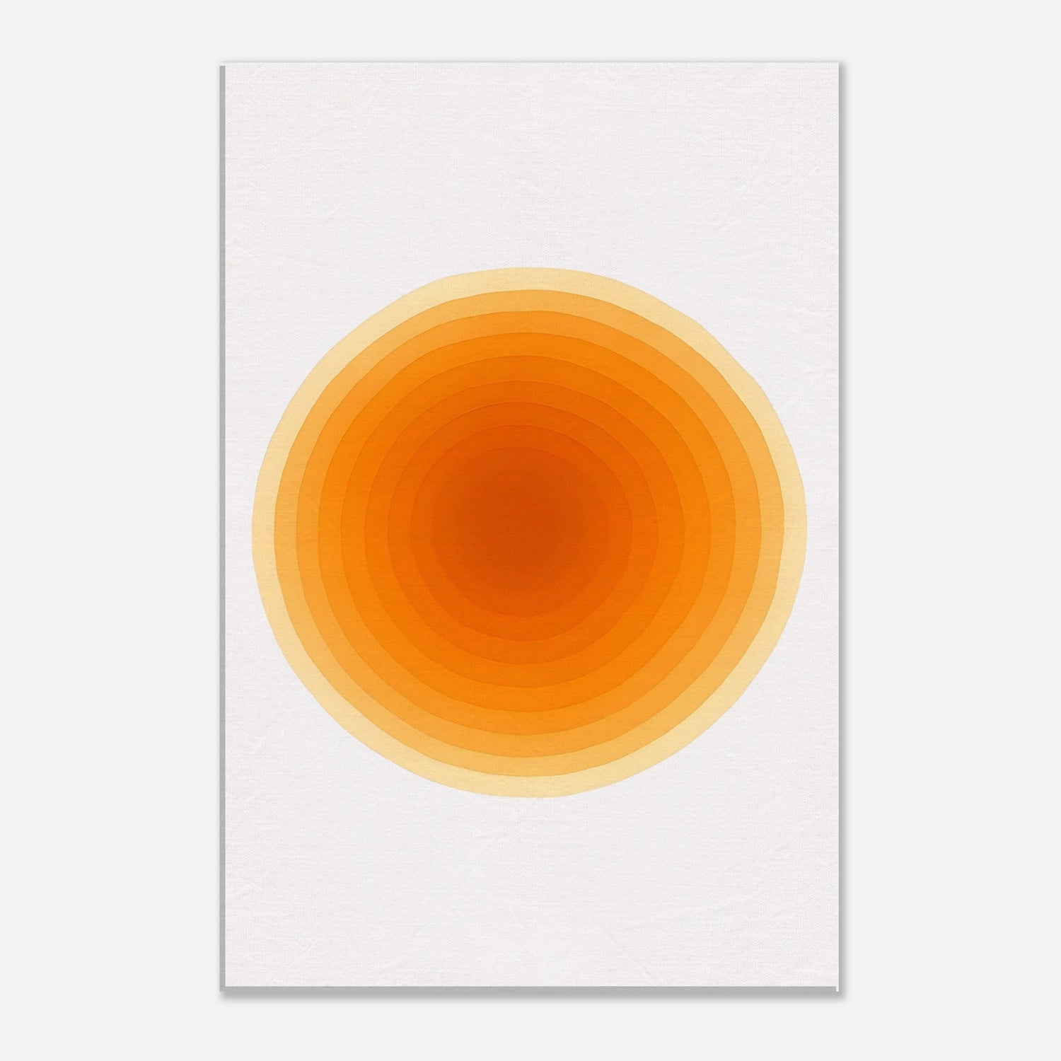 Solar Bloom - Radiant Orange Canvas - Abstract Watercolor Spiral Art Print - Slim Canvas - Wall Art 40x60 cm 16x24″