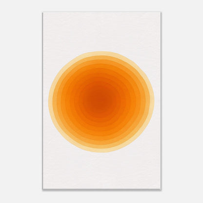 Solar Bloom - Radiant Orange Canvas - Abstract Watercolor Spiral Art Print - Slim Canvas - Wall Art 40x60 cm 16x24″