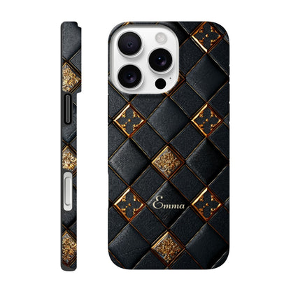 Personalized iPhone 16 and 15 Pro Max Cover,Luxury Checkers Pattern Tough Case,Custom Design,iPhone 16,15,14,13,12,11 iPhone 16 Pro Max