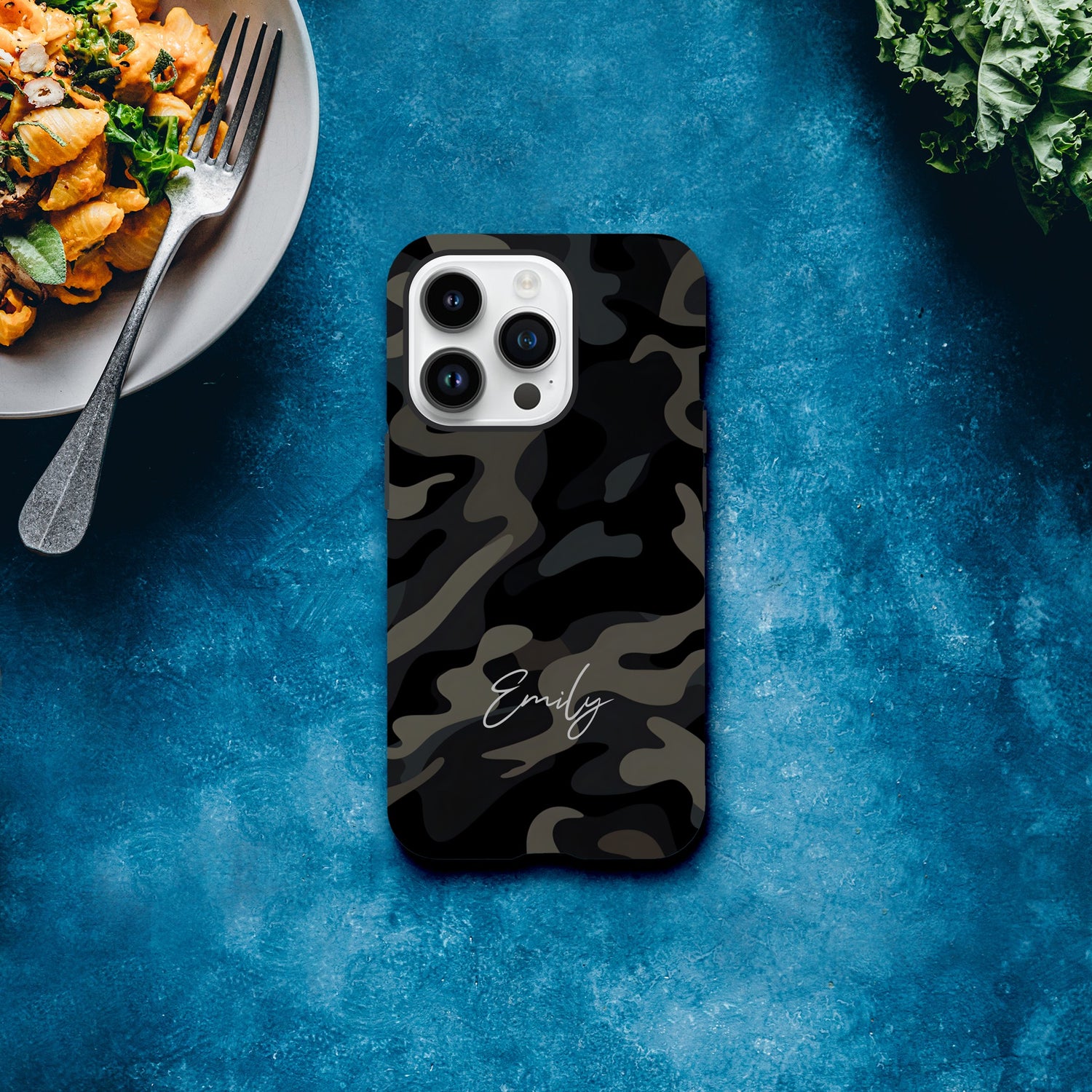 Personalized Camouflage iPhone Case - Tough Double-Layered Protection Cover iPhone 14 Pro