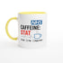 Funny NHS Nurse Mug - Caffeine STAT Coffee Cup - Gift for Day Evening Night Shift Healthcare Heroes - Doctor Mug Ceramic Yellow