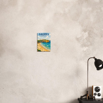 Sagres Portugal Beach Art Print – Coastal Watercolor Poster, Unframed Travel Wall Art in A3/A4 Sizes 21x29.7 cm 8x12&quot;