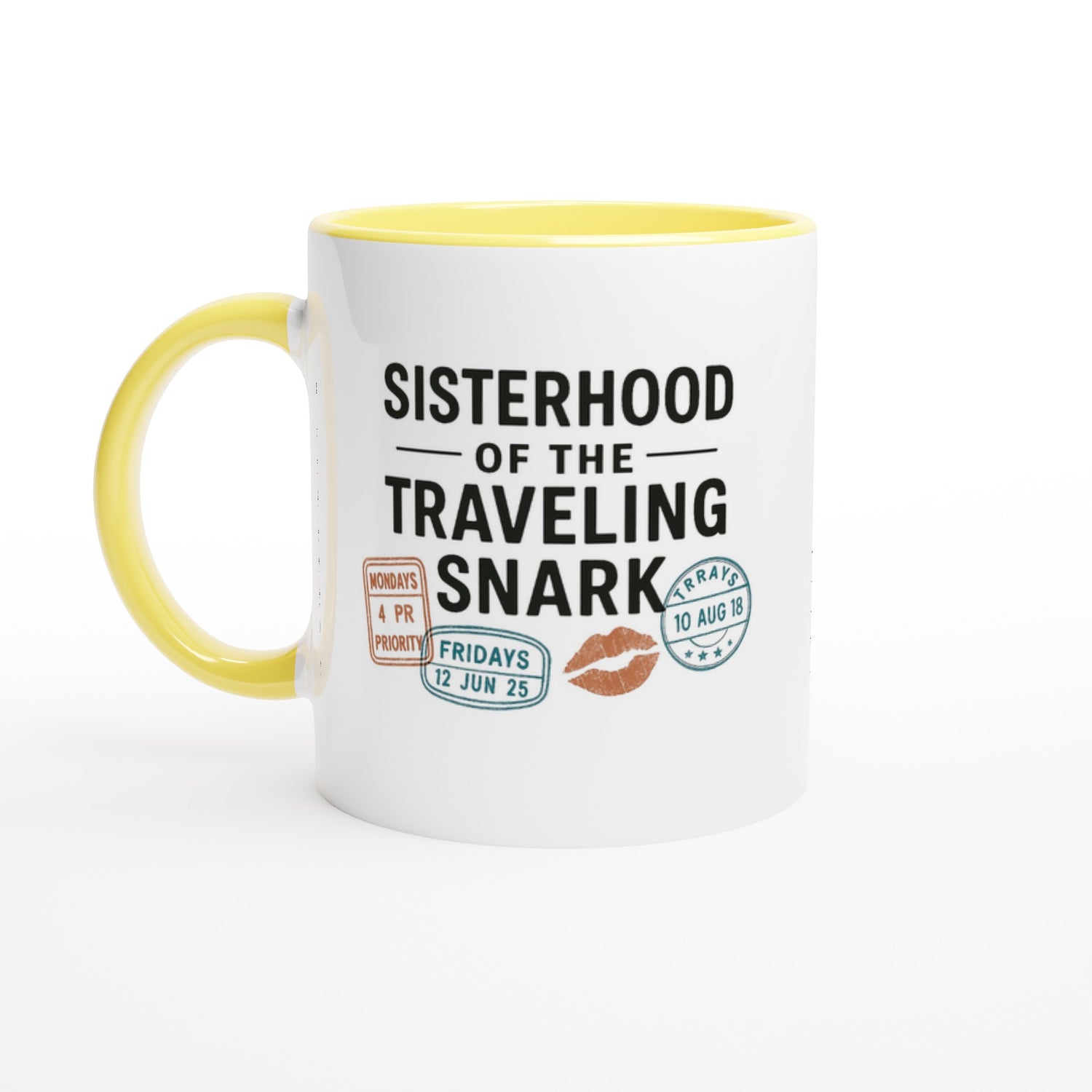 Sisterhood of the Traveling Snark Mug | Funny Ceramic Coffee Cup | Gift for Friends Ceramic Yellow