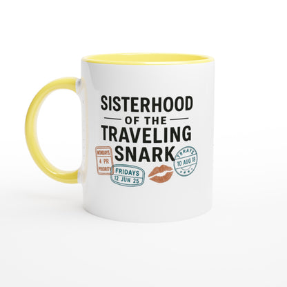 Sisterhood of the Traveling Snark Mug | Funny Ceramic Coffee Cup | Gift for Friends Ceramic Yellow