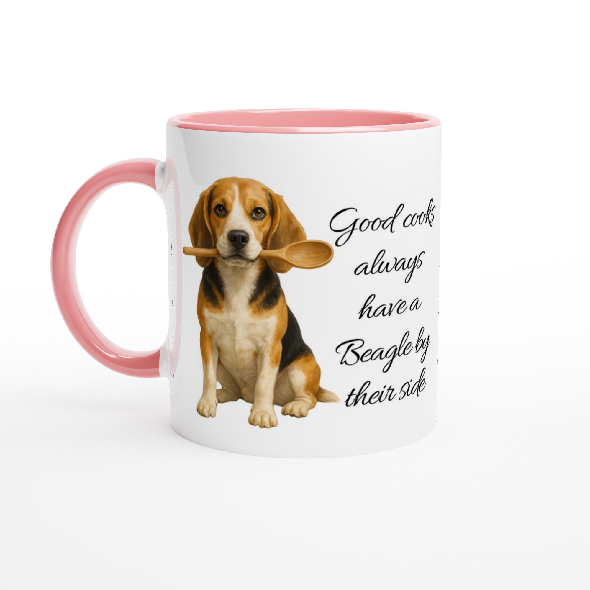 Good Cooks Always Have a Beagle Mug - 11oz Ceramic Gift for Dog Lovers Ceramic Pink