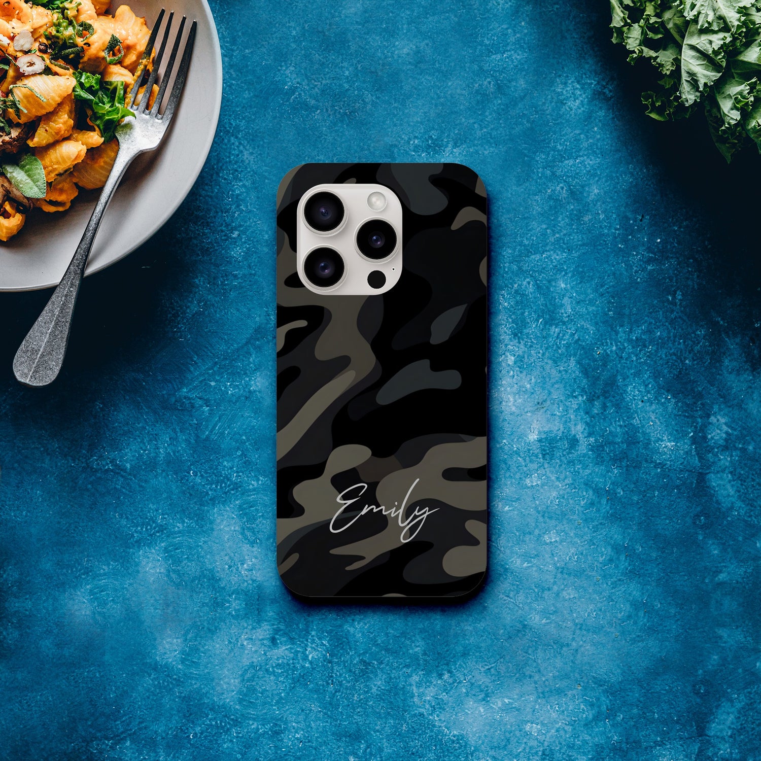 Personalized Camouflage iPhone Case - Tough Double-Layered Protection Cover iPhone 15 Pro