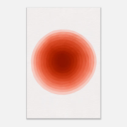 Crimson Pulse – Abstract Red Watercolor Circle Print - Slim Canvas - Wall Art 60x90 cm 24x36″