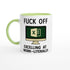 F*ck Off - Excelling at Work - Literally. Mug – Excel Spreadsheet Gift, Office Humor, 11oz, Funny Accountant, PM or Data Analyst Coffee Cup Ceramic Green