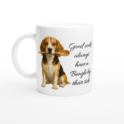 Good Cooks Always Have a Beagle Mug - 11oz Ceramic Gift for Dog Lovers Ceramic White