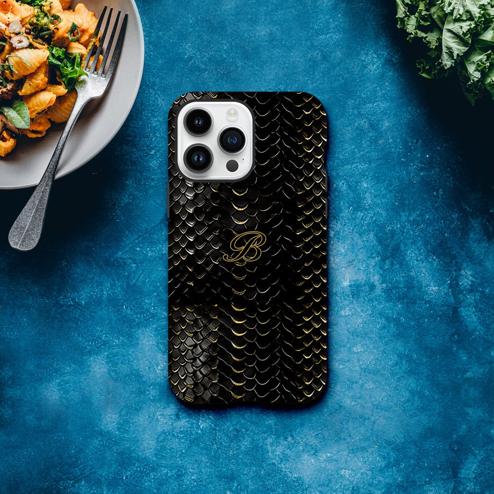 Luxury Dragon Scale Phone Case - iPhone 16, 15 Pro, Samsung S23 | Golden 3D Design iPhone 14 Pro Max