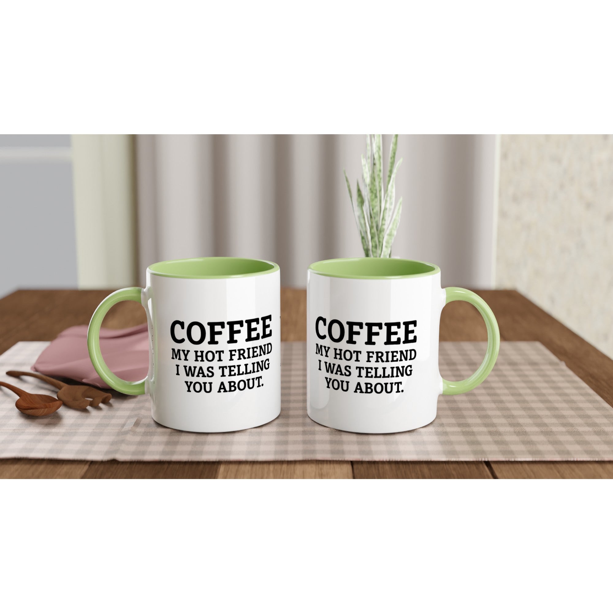 Coffee, My Hot Friend Mug - Fun Gift for Coffee Lovers - Dishwasher Safe Ceramic 11oz