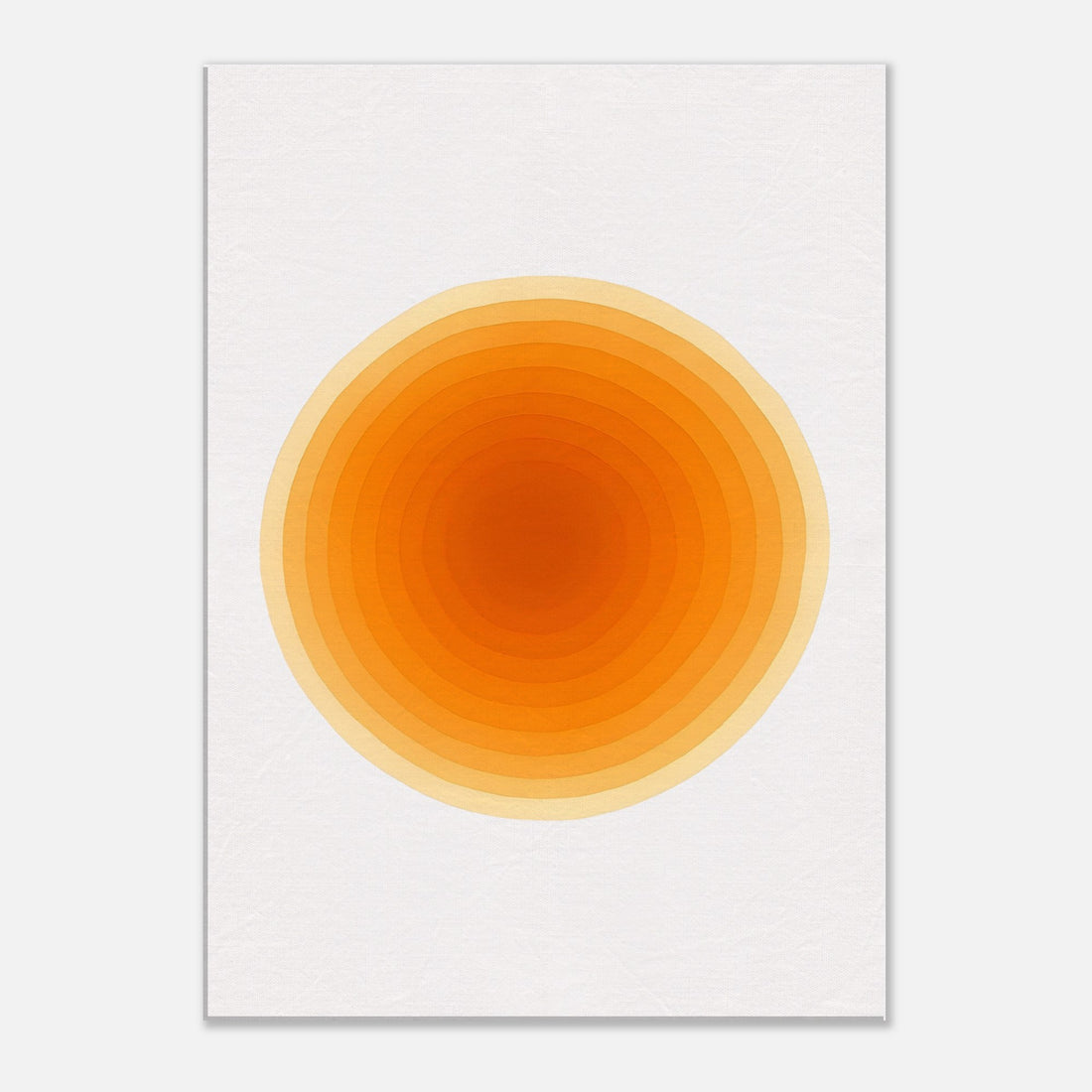 Solar Bloom - Radiant Orange Canvas - Abstract Watercolor Spiral Art Print - Slim Canvas - Wall Art
