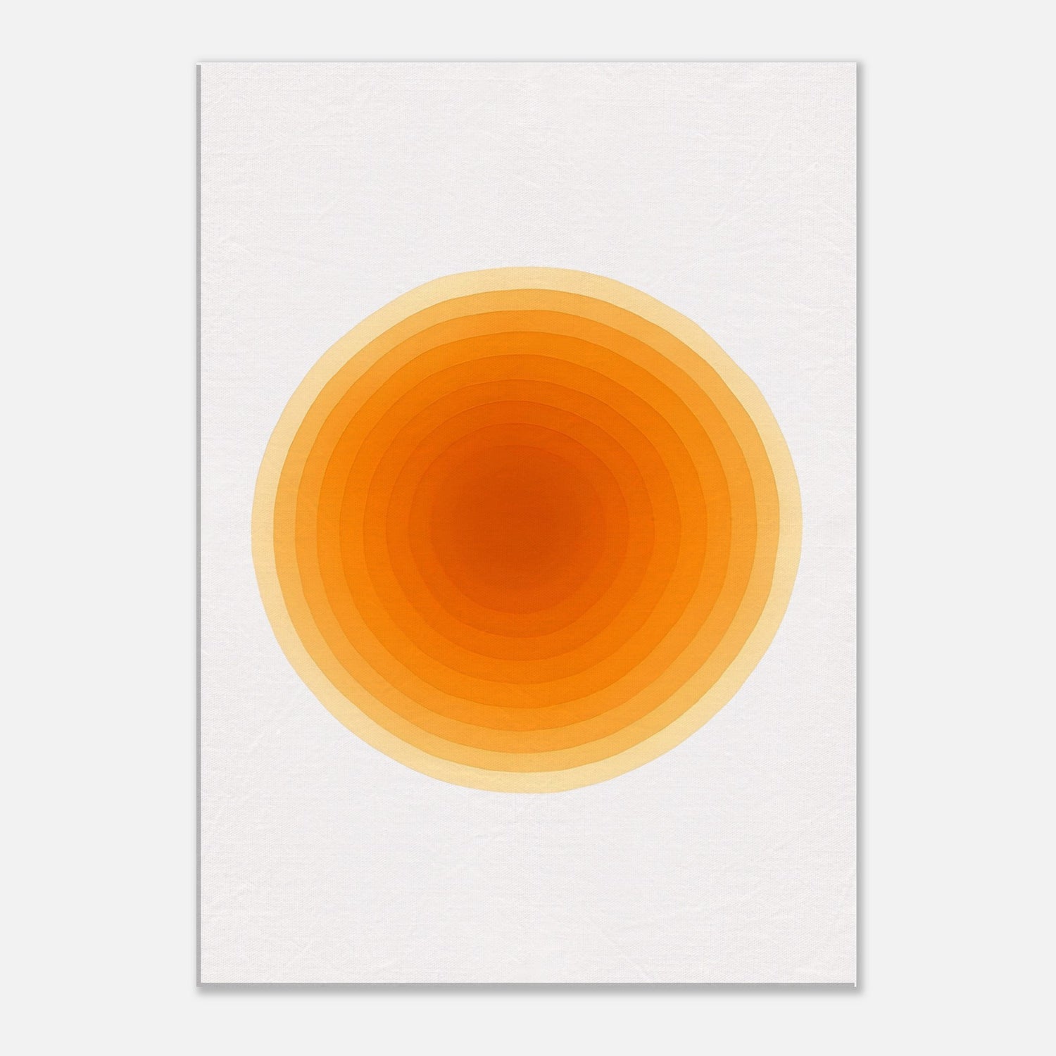 Solar Bloom - Radiant Orange Canvas - Abstract Watercolor Spiral Art Print - Slim Canvas - Wall Art