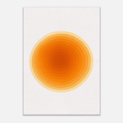 Solar Bloom - Radiant Orange Canvas - Abstract Watercolor Spiral Art Print - Slim Canvas - Wall Art
