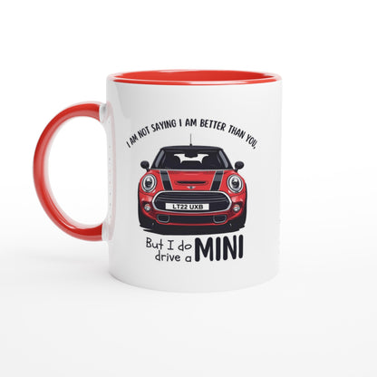 Cool Mini Cooper Mug - Funny Custom Car Gift - 11oz Ceramic Coffee Cup Ceramic Red