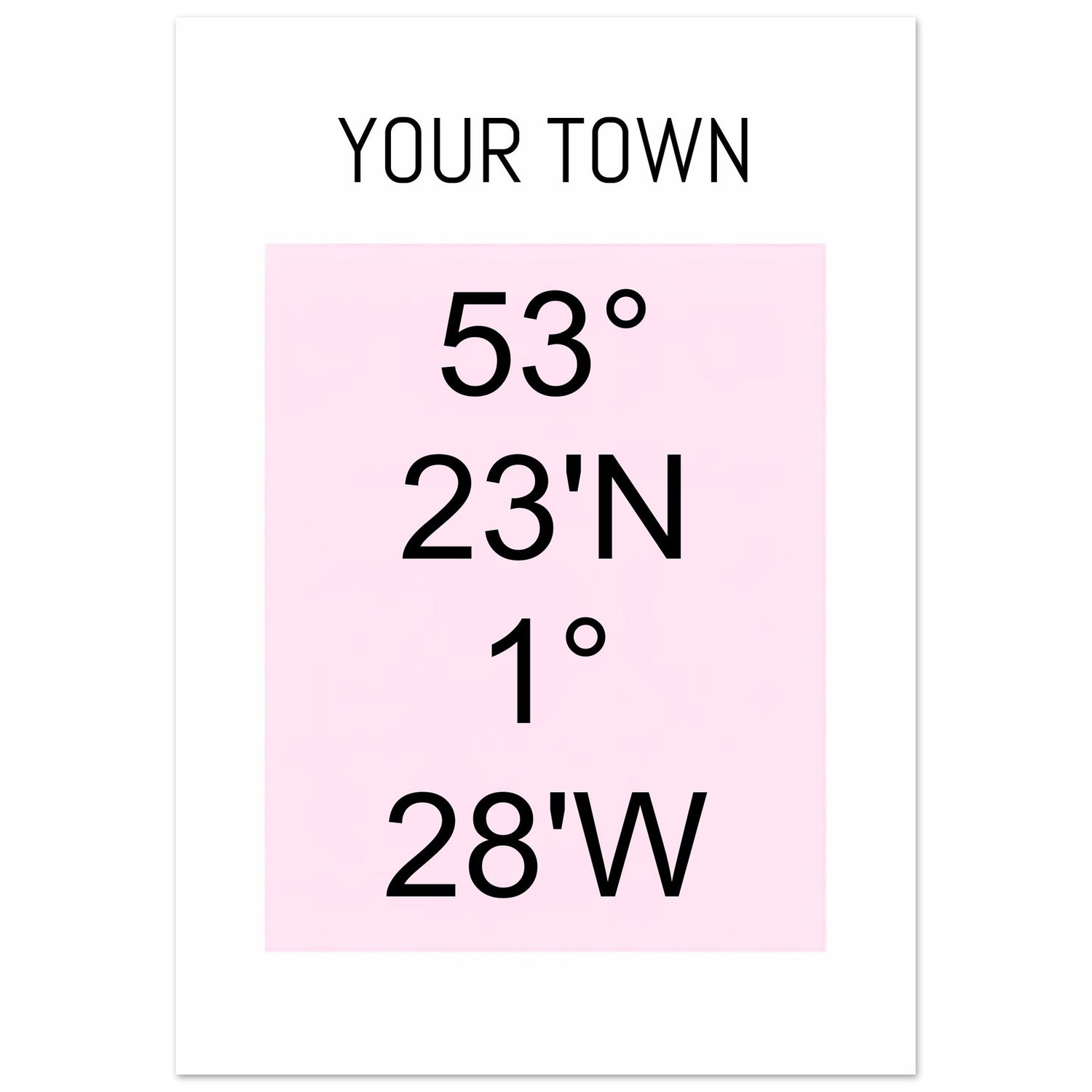 Personalized Map or Custom Location Coordinates Poster Print | Minimalist Unframed Wall Art Decor A3 A4 A5