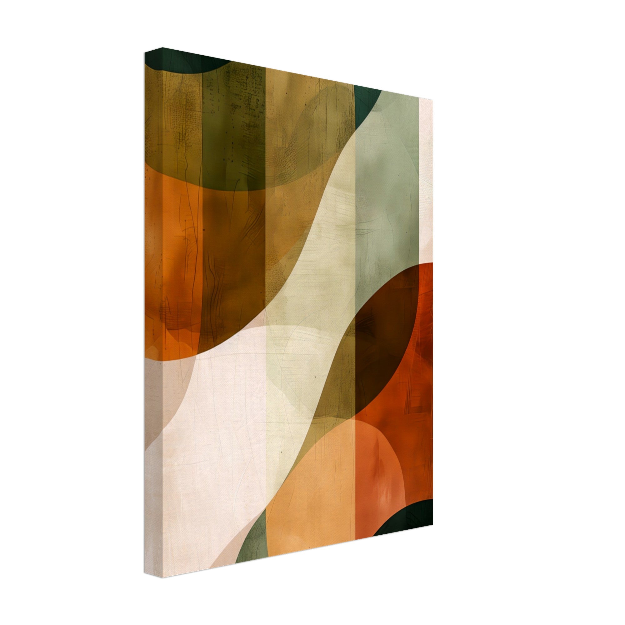 Autumn Currents – Abstract Earth Tone Flow Canvas Art 30x40 cm 12x16″