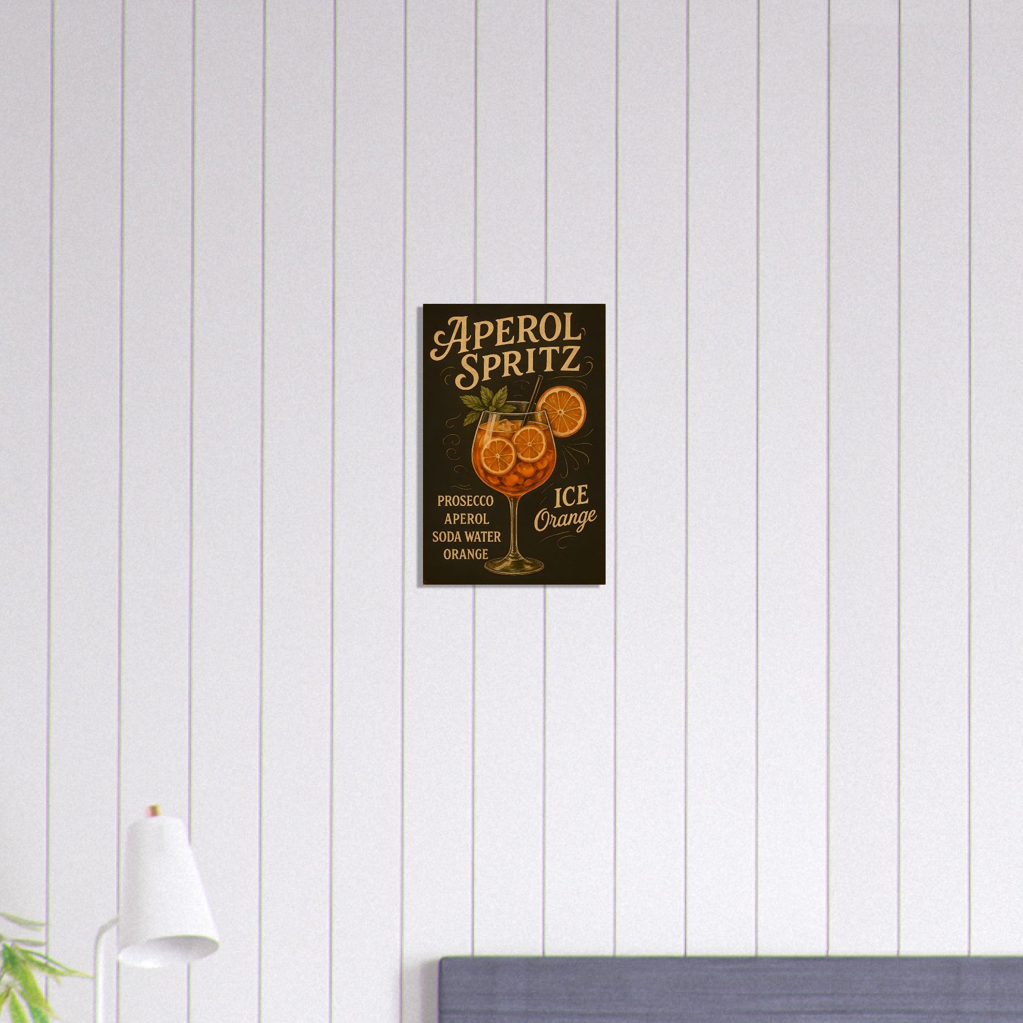Aperol Spritz Poster - Stylish Art Print for Home Bar Decor - Perfect Gift for Cocktail Lovers 28x43 cm XL (11x17″)