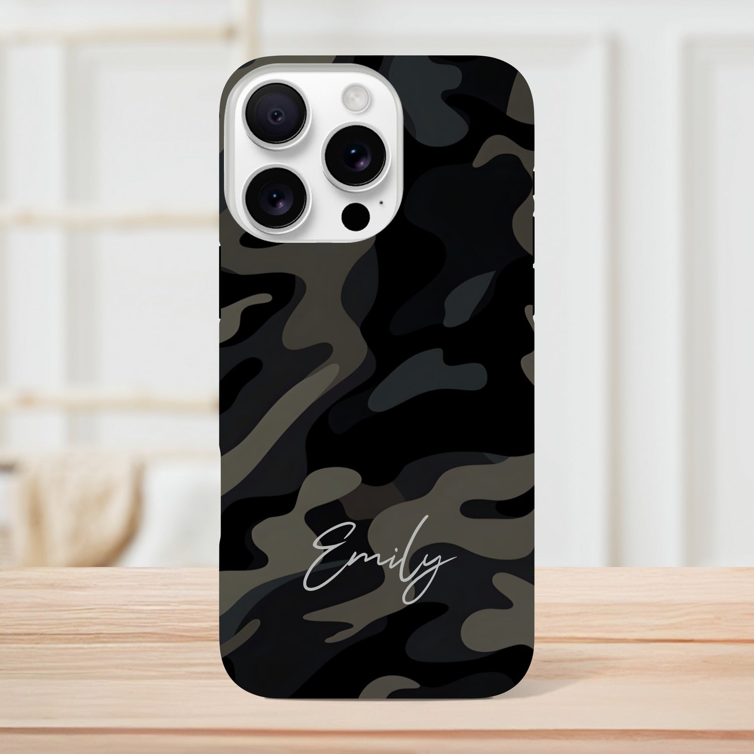 Personalized Camouflage iPhone Case - Tough Double-Layered Protection Cover iPhone 16 Pro Max