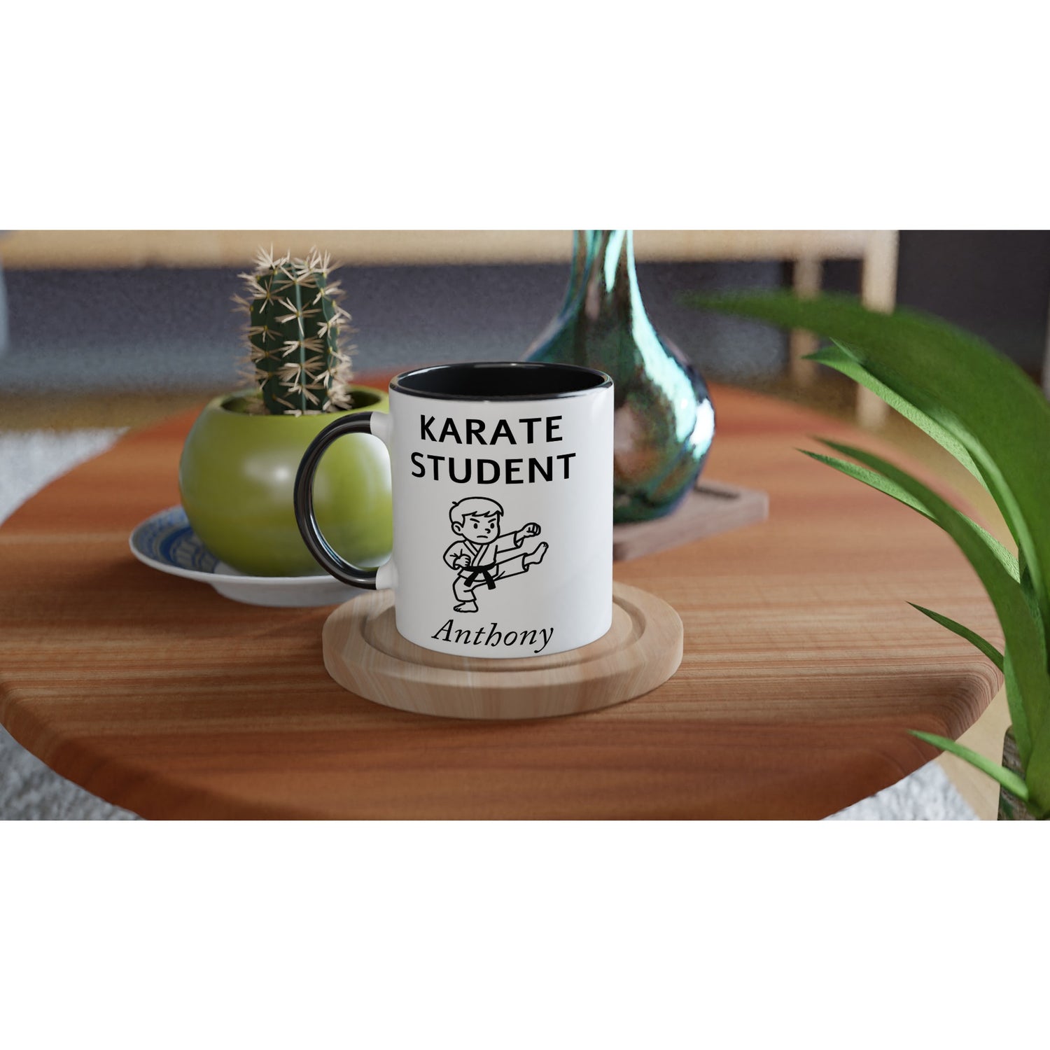 Personalized Karate Student Mug - Custom Name Coffee Cup - Perfect Gift for Karate Enthusiasts