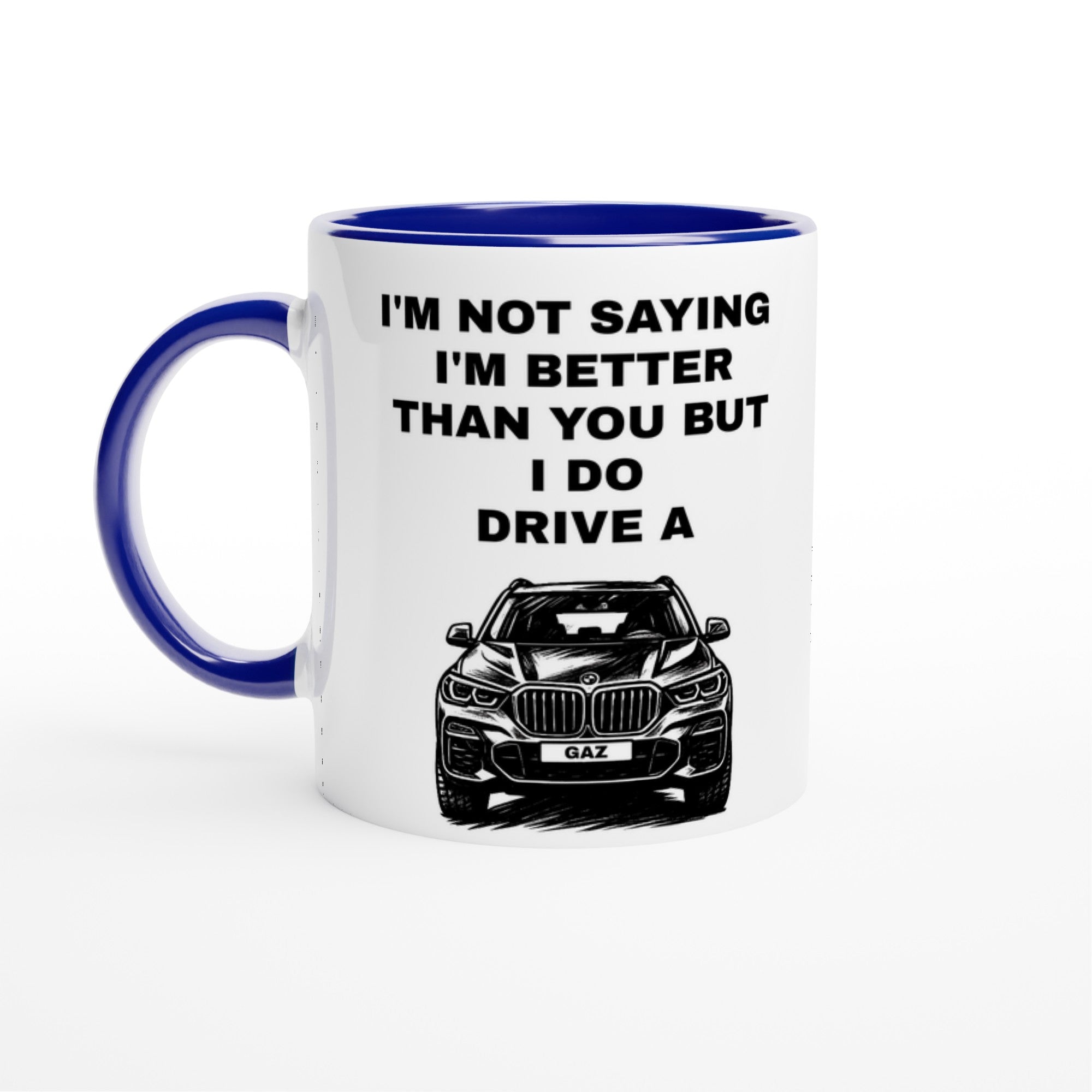Personalized BMW X1 Mug - Custom SUV Lover Coffee Cup - 11oz Ceramic Gift Ceramic Blue
