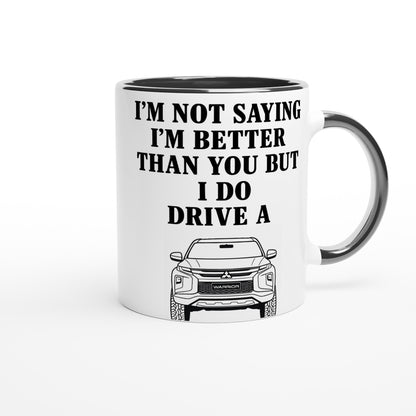Funny Warrior Mug – 11oz Luxury Car Driver Gift, Bold Statement Coffee Cup, Mitsubishi Lover Gift for Him or Her