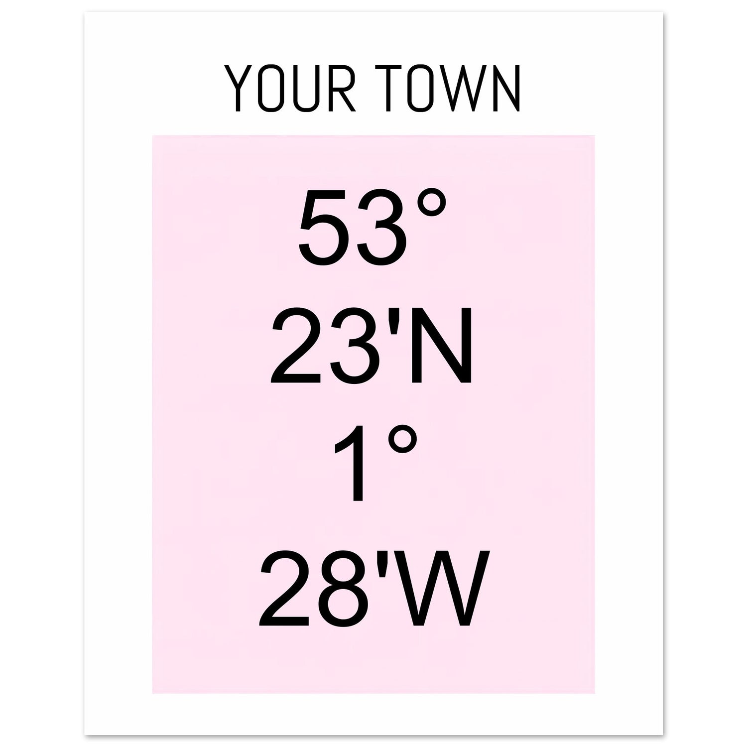 Personalized Map or Custom Location Coordinates Poster Print | Minimalist Unframed Wall Art Decor A3 A4 A5