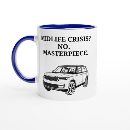 Funny Range Rover Mug – 11oz Luxury Car Driver Gift, Bold Statement Coffee Cup, Land Rover, Range Rover Gen 3 Lover Gift for Him or Her Ceramic Blue