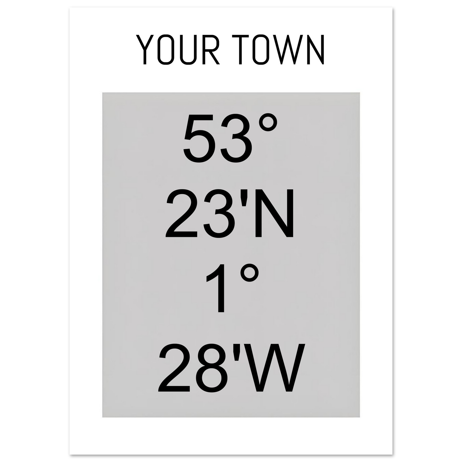 Personalized Map or Custom Location Coordinates Poster Print | Minimalist Unframed Wall Art Decor A3 A4 A5