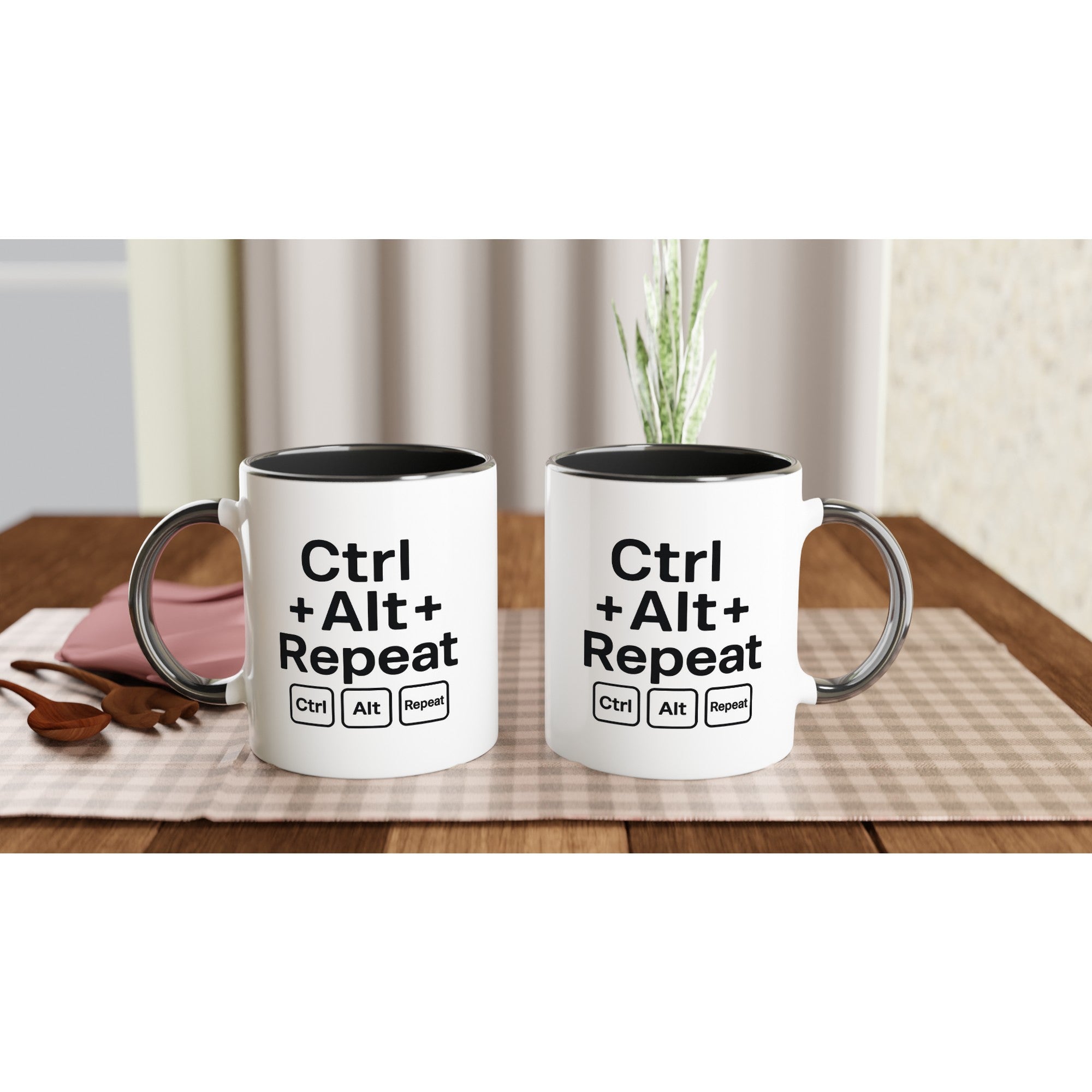CTRL + ALT + REPEAT Mug - Funny Gift for Tech Lovers - Ceramic Coffee Cup