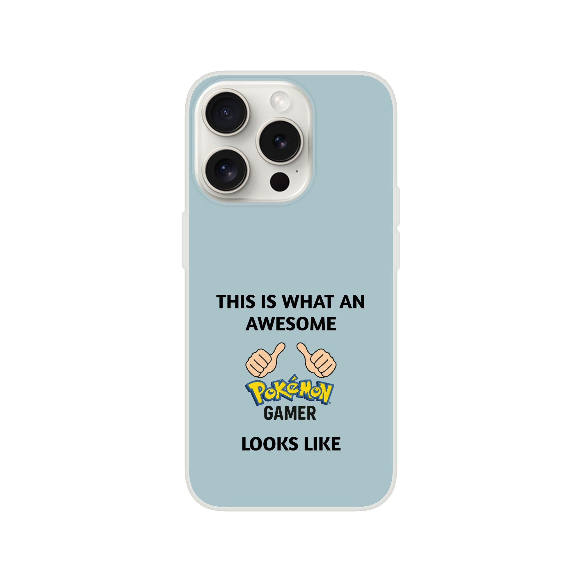 Awesome Pokémon Gamer iPhone Case - Cute &amp; Funny Flexi Case iPhone 15 Pro