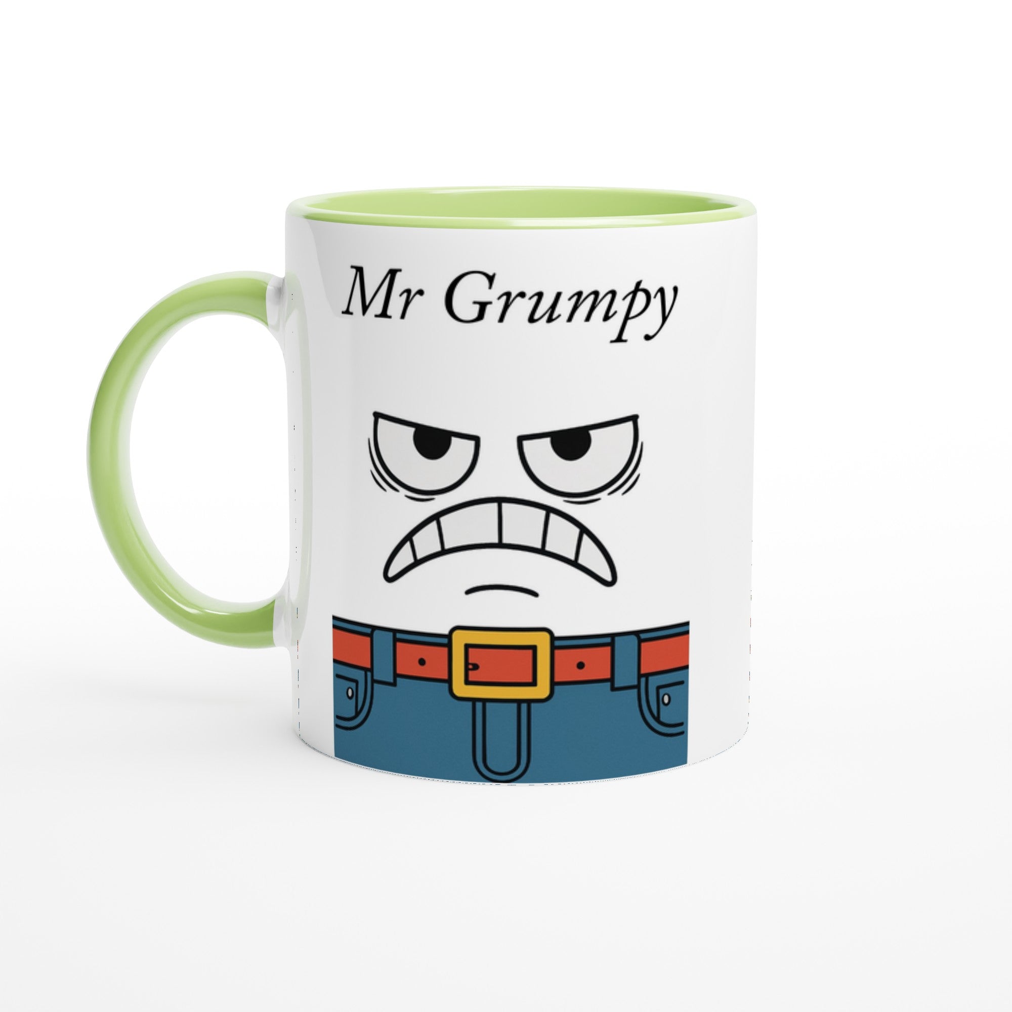 Mr Grumpy Mug – Funny Ceramic Coffee Cup – Gift for Coffee Lovers – Dishwasher &amp; Microwave Safe Ceramic Green