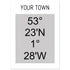 Personalized Map or Custom Location Coordinates Poster Print | Minimalist Unframed Wall Art Decor A3 A4 A5 13x18 cm 5x7″ Black and Grey