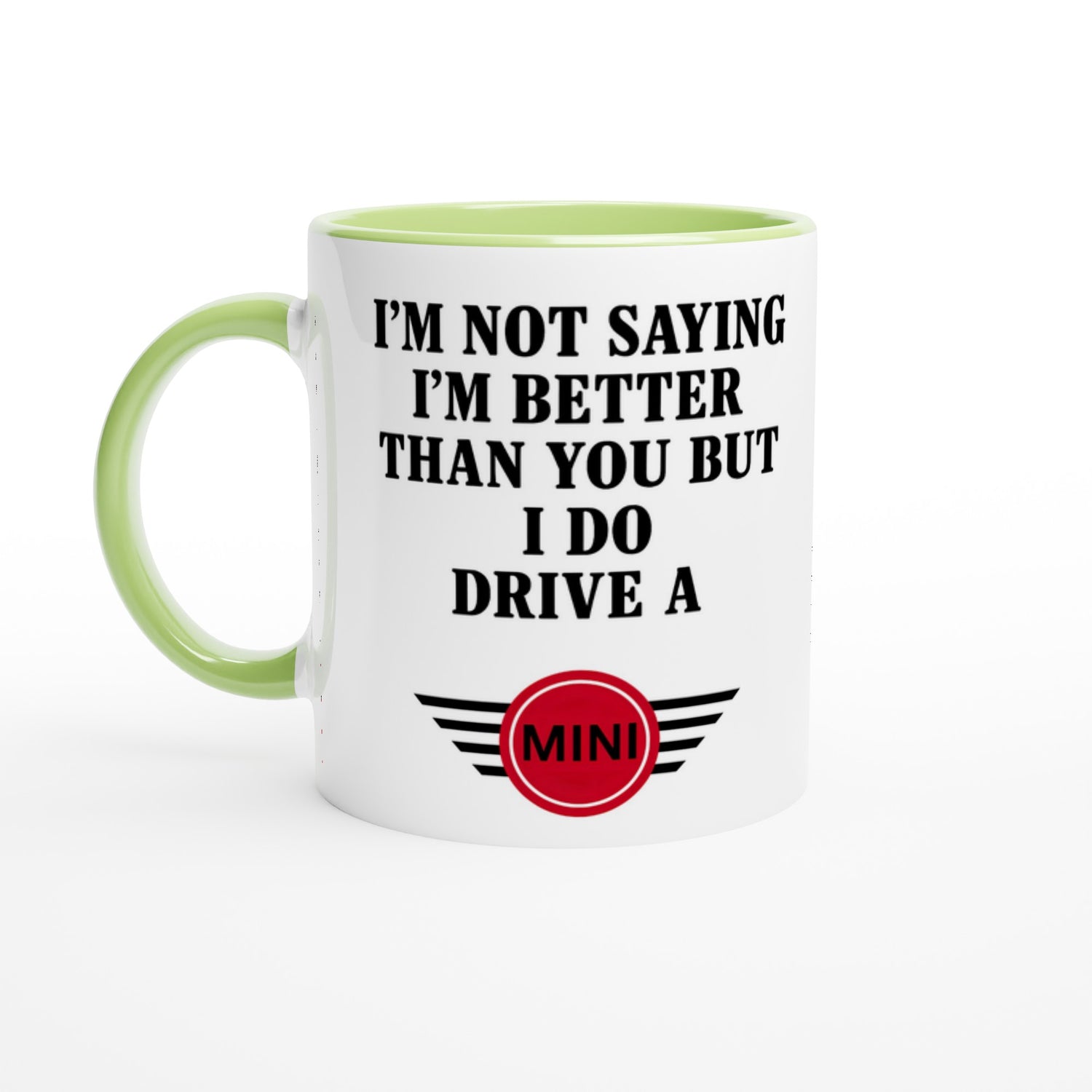 Personalized Mini Cooper Countryman Mug - Custom Car Lover Gift - 11oz Ceramic Coffee Cup Ceramic Green