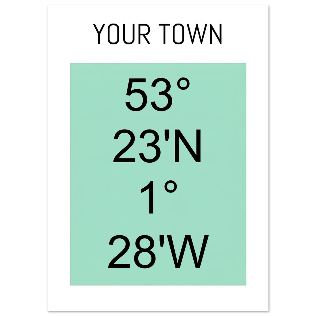 Personalized Map or Custom Location Coordinates Poster Print | Minimalist Unframed Wall Art Decor A3 A4 A5