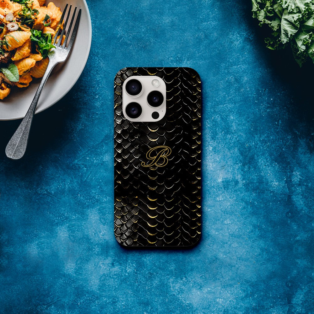 Luxury Dragon Scale Phone Case - iPhone 16, 15 Pro, Samsung S23 | Golden 3D Design iPhone 15 Pro