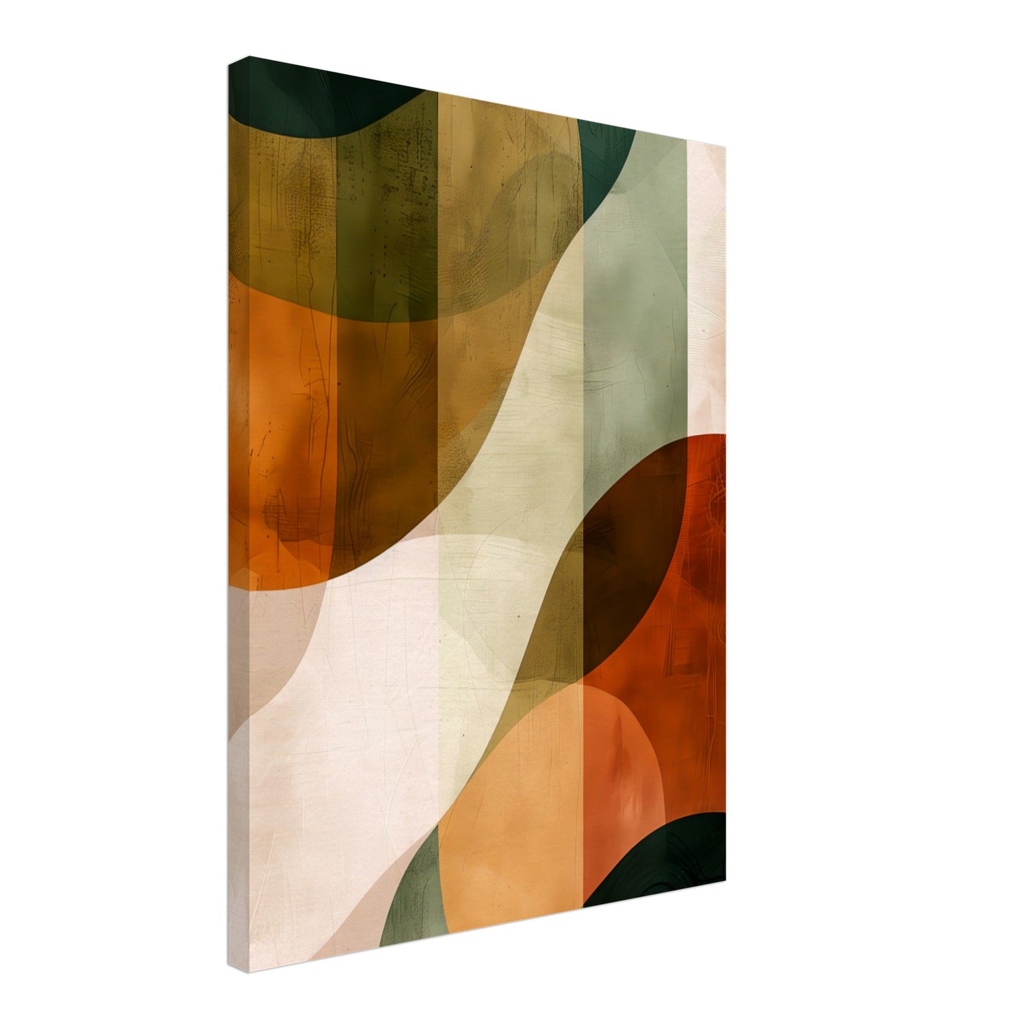 Autumn Currents – Abstract Earth Tone Flow Canvas Art 45x60 cm 18x24″
