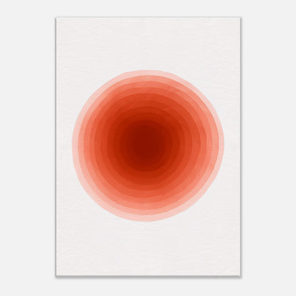 Crimson Pulse – Abstract Red Watercolor Circle Print - Slim Canvas - Wall Art 50x70 cm 20x28″