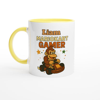 Personalized Mario Kart Gamer Mug - Donkey King Mug - Funny Gift for Gamers - 11oz Ceramic Coffee Cup