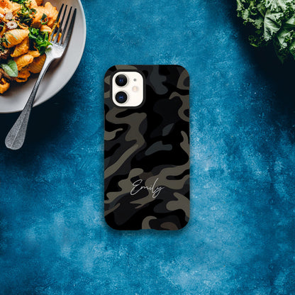 Personalized Camouflage iPhone Case - Tough Double-Layered Protection Cover iPhone 12 Mini