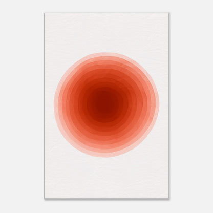 Crimson Pulse – Abstract Red Watercolor Circle Print - Slim Canvas - Wall Art 50x75 cm 20x30″